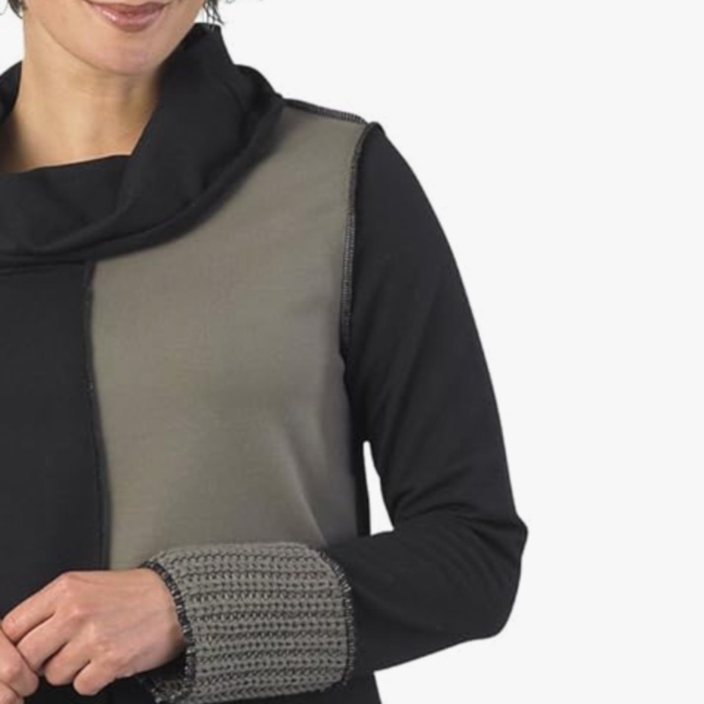 Neon Buddha Patchwork Cowl Neck Colorblock Pullov… - image 2